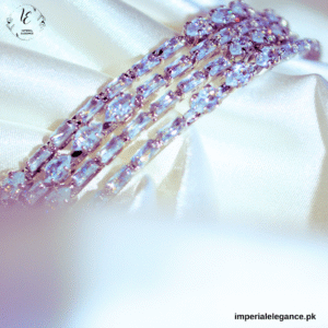 Crystal Brick Metal Bangles