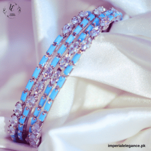Crystal Brick Metal Bangles