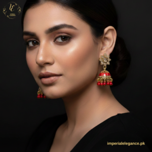 Flower Cluster Kundan Jhumkas