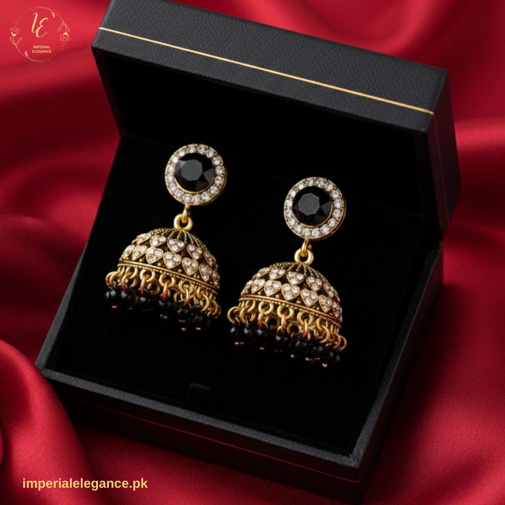 Polki Khundan Jhumka Earrings - Image 2