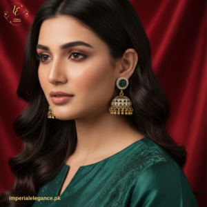 Polki Khundan Jhumka Earrings